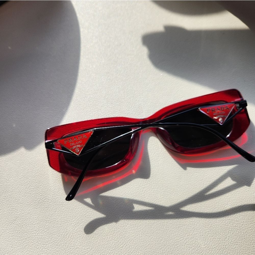 PRADA New Symbol logo Red Sunglasses - Picture 5 of 8